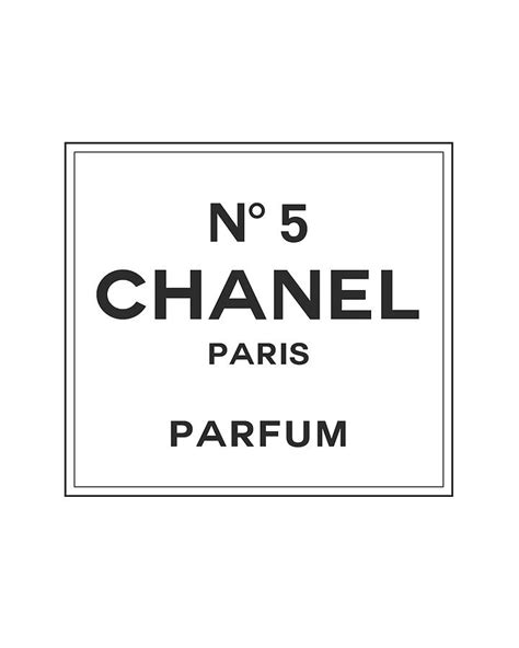 chanel no 5 label printable